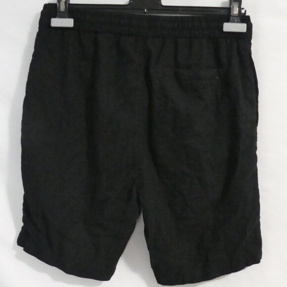 Black Shorts | Stretchy Waist and Drawstring Front | Button and Zip-Up Closure - Picture 2 of 14